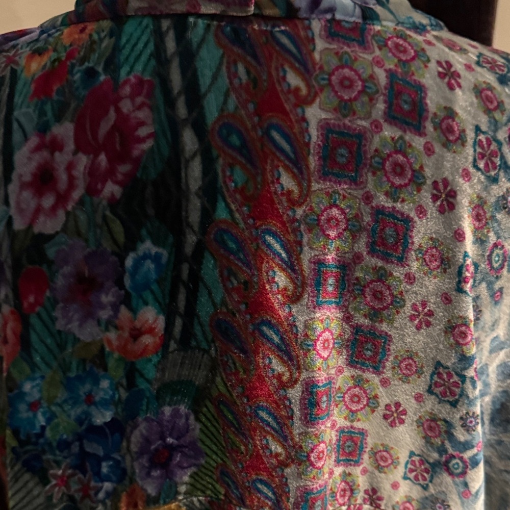 Johnny Was Multicolor Patterned Cardigan - Picture 9 of 16